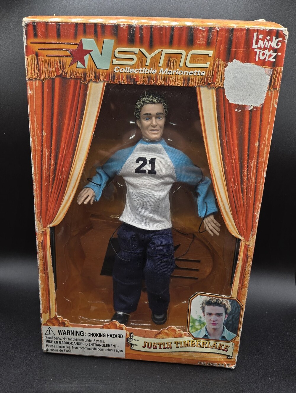 Vintage NSYNC Justin Timberlake Collectible Marionette Doll Living Toyz Y2k